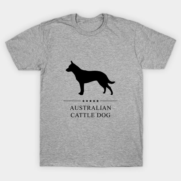 Australian Cattle Dog Black Silhouette T-Shirt by millersye